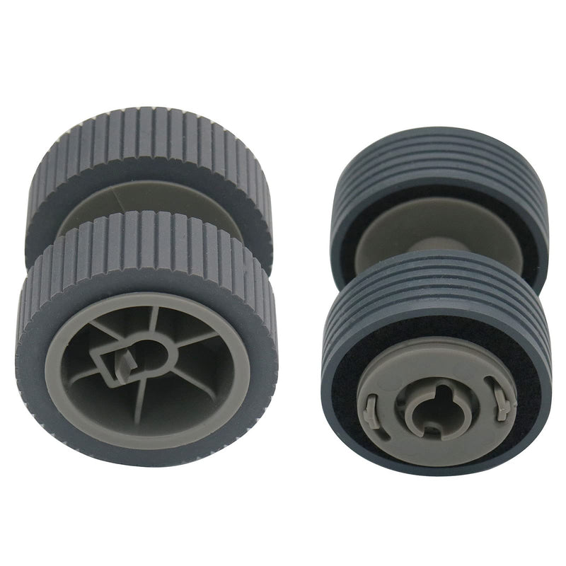 Intendvision Replacement Scanner Brake Roller and Pick Roller Set Compatible for Fujitsu fi-6130 fi-6130Z fi-6140 fi-6140Z fi-6230 fi-6230Z fi-6240 fi-6240Z fi-6125 fi-6225, PA03540-0001 PA03540-0002