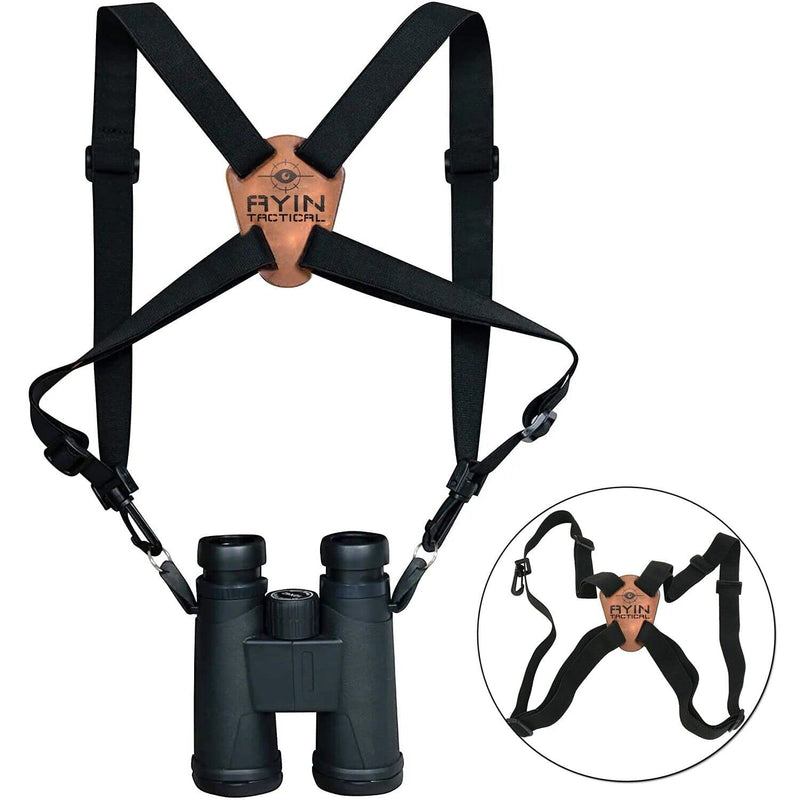 AYIN Binocular Harness, Binocular Strap, Adjustable Deluxe Binoculars Harness for Hunting, Birding, Sports watching, Binocular Cross Straps Harness, Camera Harness, Rangefinder harness