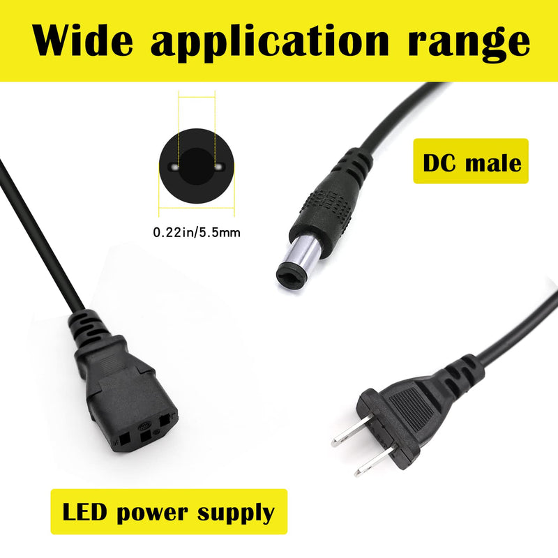 12V 5A 100V-240V AC to DC Power Adapter 5.1x2.1mm 8-Way Power Splitter Cable for CCTV/Camer/DVR H-M-025 12V 5A Power Adapter