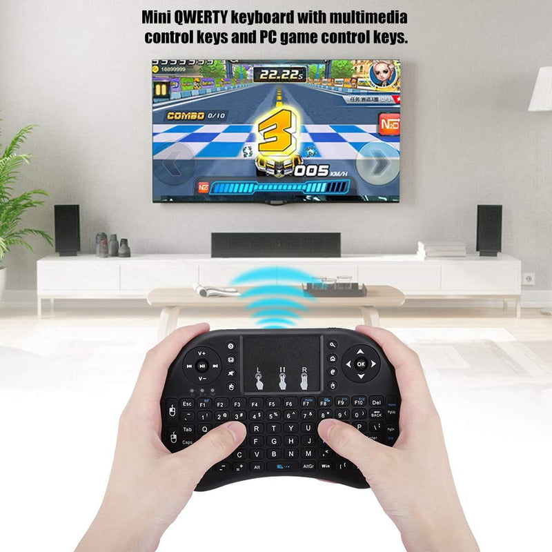 Mini Wireless Keyboard with Touchpad, Portable 2.4Ghz Wireless Handheld Keyboard Flying Mouse Wireless Keyboard for Home Multimedia for PC, Laptop, Smart TV, Windows, TV Box, etc
