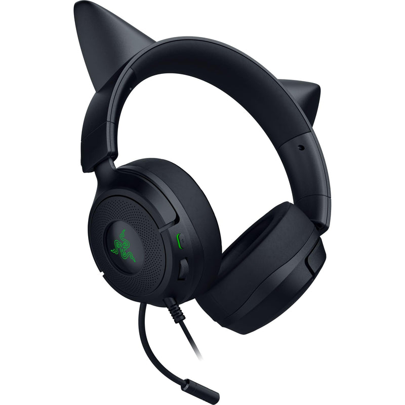 [AUSTRALIA] - Razer Kraken Kitty V3 X Wired Gaming Headset: Kitty Ears - HyperClear Cardioid Mic - 40 mm Drivers - 7.1 Surround Sound - Comfy Ear Cushions - Cross-Platform via 3.5mm PC, PS5, Xbox, Switch 2 - Black 