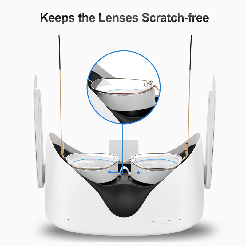 SUPERUS Face Cover Pad & Glasses Spacer Compatible with Oculus/Meta Quest 2 Accessories, Enhanced Comfort, and Prevent Your Glasses from Scratching VR Lenses (White) Face Cover + Glasses Spacer(White)