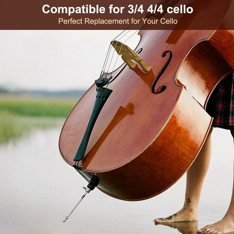 Cello Tailpiece, Classic Ebony Wood Tailpiece for 3/4 4/4 Cello Musical Instruments Parts Ebony Cello Tailpiece Cello Parts 3/4 Cello Parts 3/4 Cello Parts
