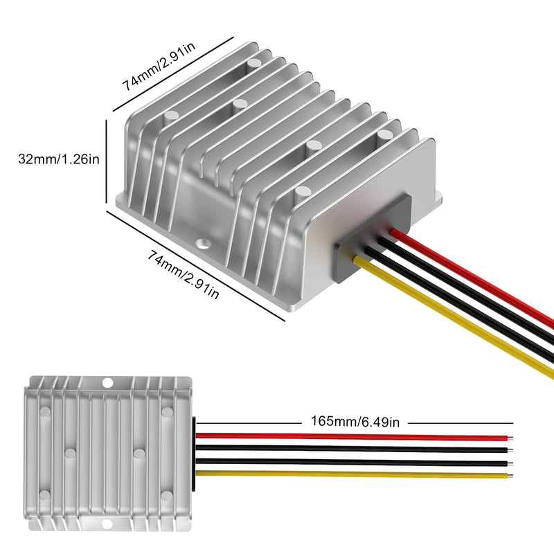 DC 12V Boost to 19V 10A 190W Boost Converter Power Converter Waterproof Module Transformer is Used for Golf cart, CLU bcarand Other Vehicles 12V TO 19V 10A 190W