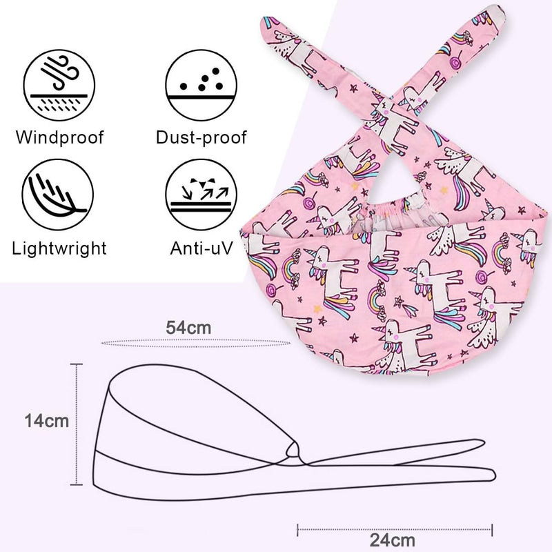 [AUSTRALIA] - EAVUYIS Nurse Caps Surgical Hood Fabric, Surgical Caps, Fabric Nurse, Accessories for Doctors, Nurse Cap, Adjustable Work Cap, Cotton Dust Cap, Cute Unisex Dust Cap pink 