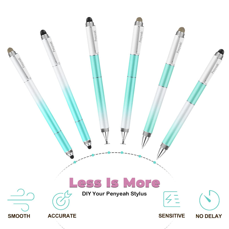 Penyeah Capacitive Stylus Pen (4 in 1),Universal Touch Screens Stylus Pen for iPad/Pro/iPhone/Android Phone/Samsung/Fire/Tablets and All Capacitive Touch Screens-Dream Blue Dream Blue
