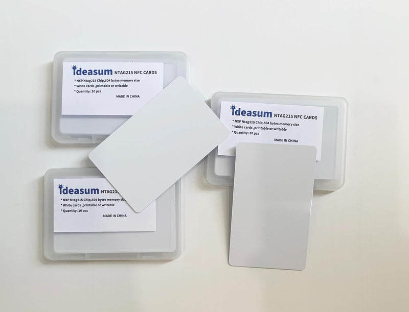 20 pcs White Blank NTAG215 PVC Cards with NXP NTAG215 Chips, NFC Cards for Smart Home and Smart Office,Gaming Cards,Printable NFC Cards with Own Design