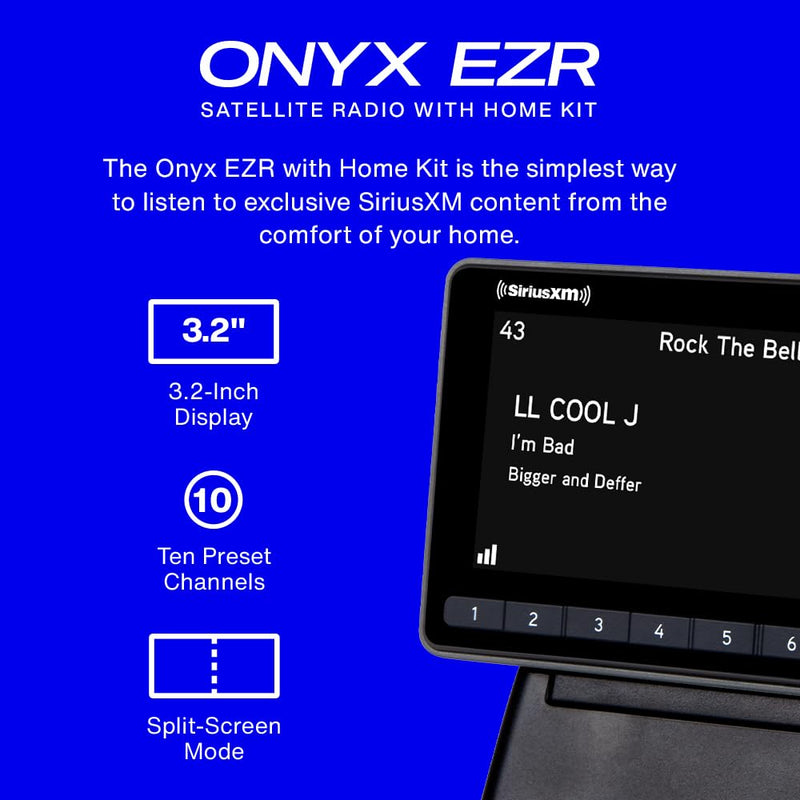 SiriusXM Onyx EZR Satellite Radio with Home Kit (SXEZR1H1) Satellite Radio + Home Kit