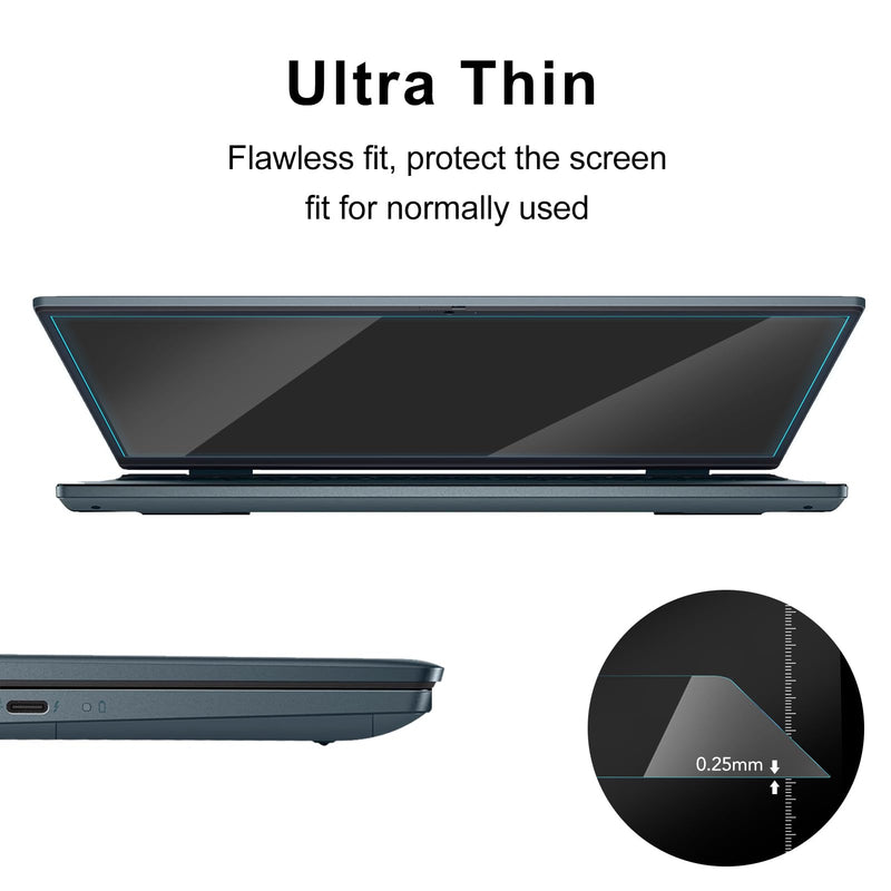 2Pack 15.6" Universal Laptop Screen Protector Tempered Glass Compatible with HP/Dell/Acer/ASUS/Samsung/Lenovo/MSI/Toshiba/LG/Razer Blade 16:9 Aspect Ratio Screen, Bubble Free,Anti Scratch Ultra-Clear Tempered Glass Film
