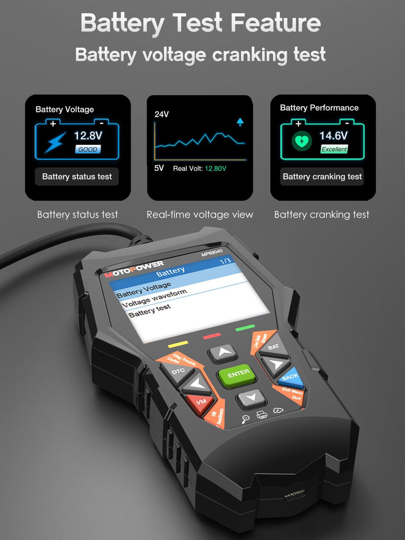 [AUSTRALIA] - MOTOPOWER MP69040 Car OBD2 Scanner Check Engine Fault Code Reader Diagnostic Scan Tool, Black 