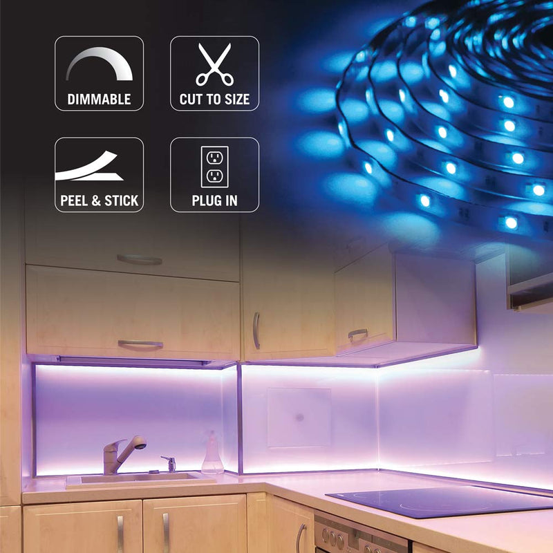 Armacost Lighting 423501 Multi-Color + White LED Tape Light Kit Multicolor Multi Color + White