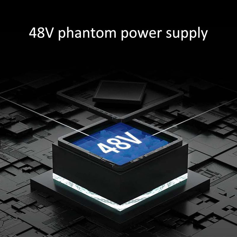 2 Channel Mixer, USB Audio Mixer, USB 48V Power Compact Sound Mixing Console for Music Recording Home Karaoke Internet Karaoke