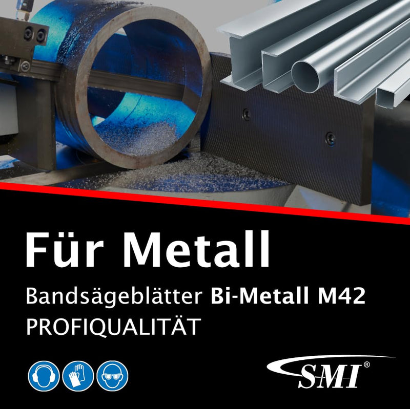 SMI Swiss Made Industries GmbH Set of 2 Bandsawblades Bi-Metal M42 1335 x 13 x 0.65 mm, 14 TPI e.g. suitable for Femi, Berg & Schmid, Flex, Alfra, Flott, Metallkraft Band Saw Blade