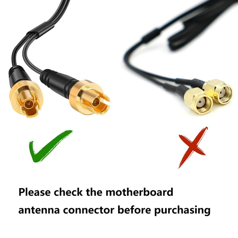 [AUSTRALIA] - WiFi 7 Gaming Motherboard Magnetic Base Replacement Antenna with New Interface (NOT RP-SMA) for ASUS ROG Strix ASUS TUF/ROG Crosshair/Prime/ProArt Series WiFi 7 Gaming Motherboard, Slinkdsco Wifi 7 Antenna 