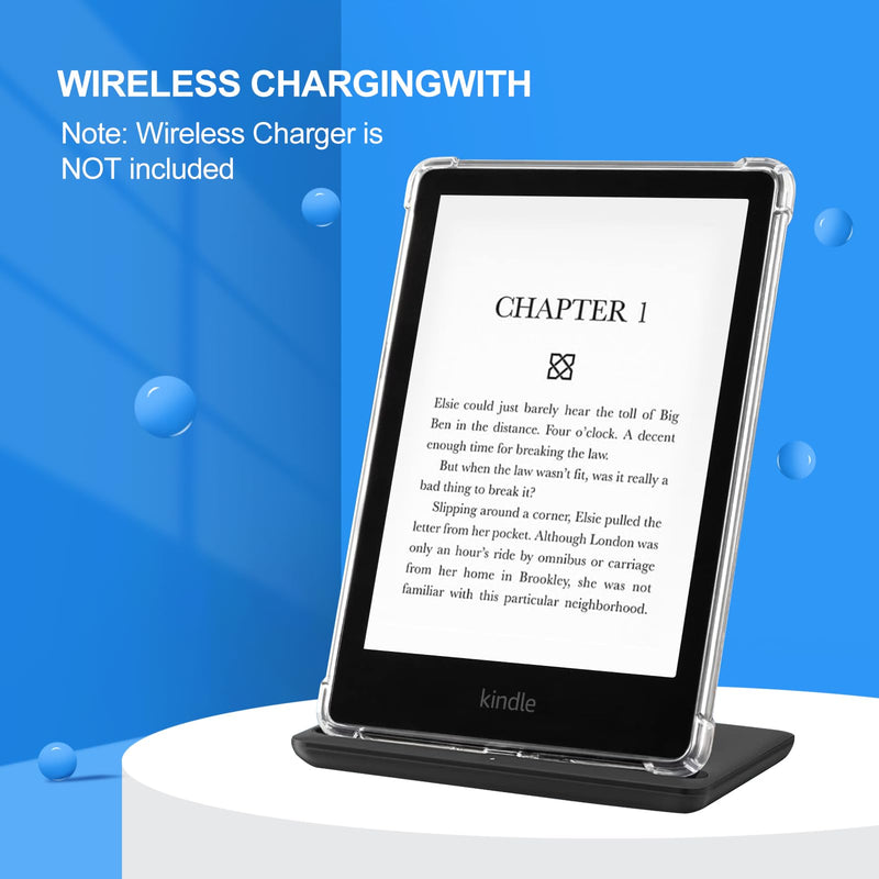 Clear Case for 6.8" Kindle Paperwhite (11th Generation-2021) and Kindle Paperwhite Signature Edition, Thin Slim Lightweight Scratch Proof Silicone Rubber TPU Back Cover - Transparent For 6.8" Kindle Paperwhite (11th Generation-2021)