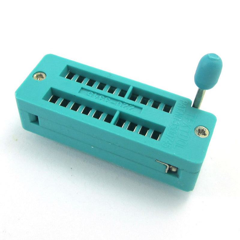 DollaTek 5pcs Universal IC Test ZIF Socket 20 Pin 2.54mm Spacing for Microcontroller Chip Breadboard Program ICs