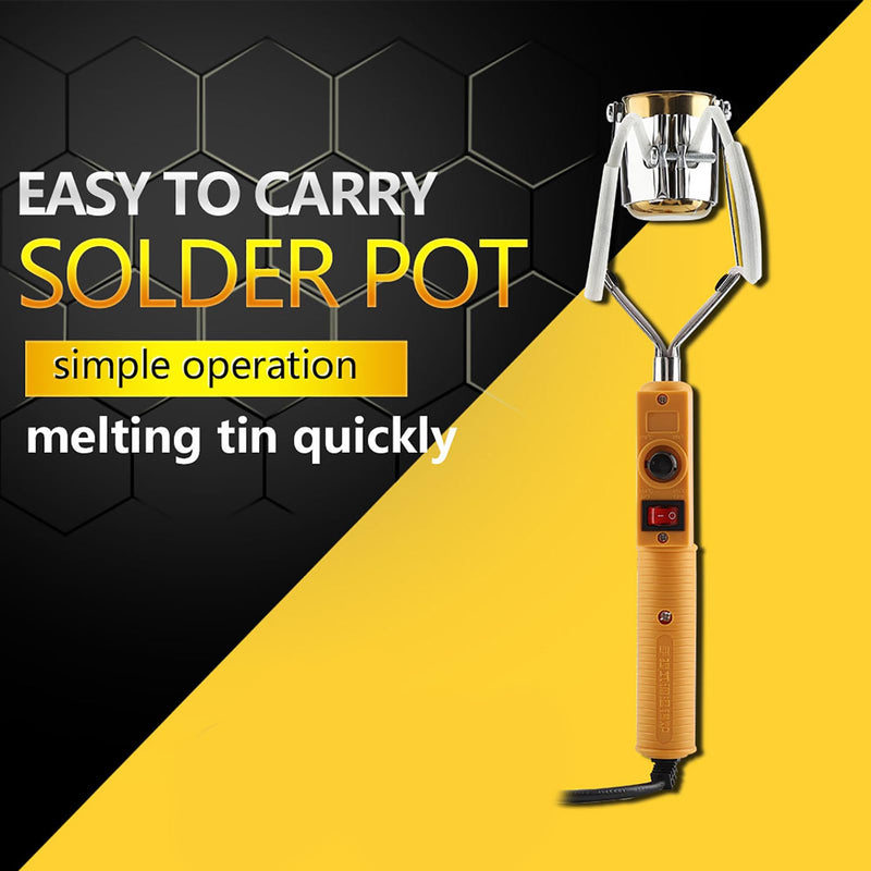 Electric Portable Soldering Pot Melting Tin Oven with Temperature Control, Fast Melting for Coil Pin Tin Plating (280W, European Standard 220V)