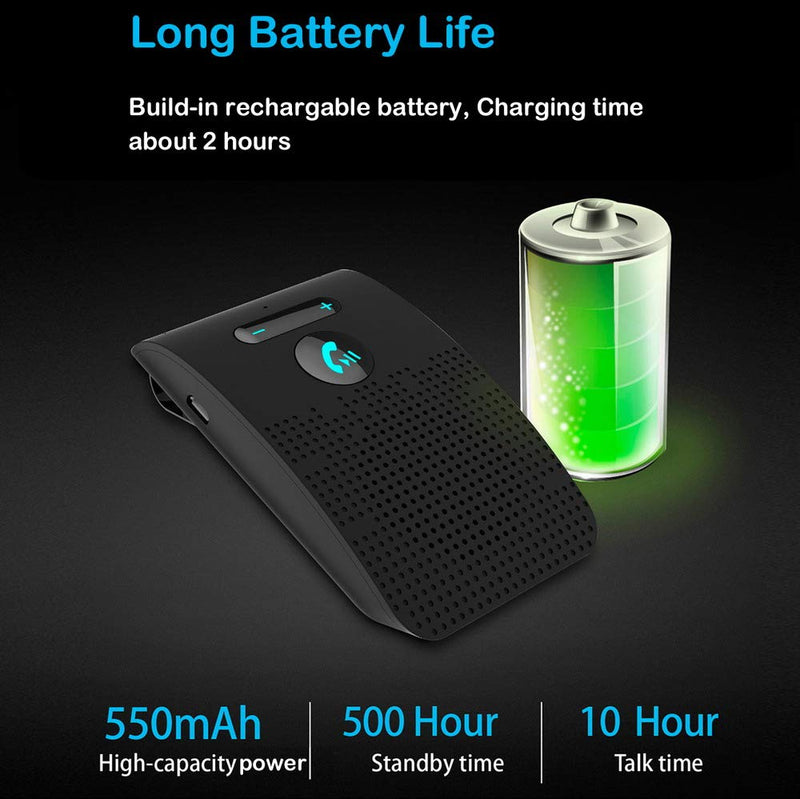 MACHSWON Hands Free Car Kit Speakerphone Speaker Phone Sun Visor Clip Car Handsfree Kit Sun Visor Clip Audio Receiver Speakerphone Car