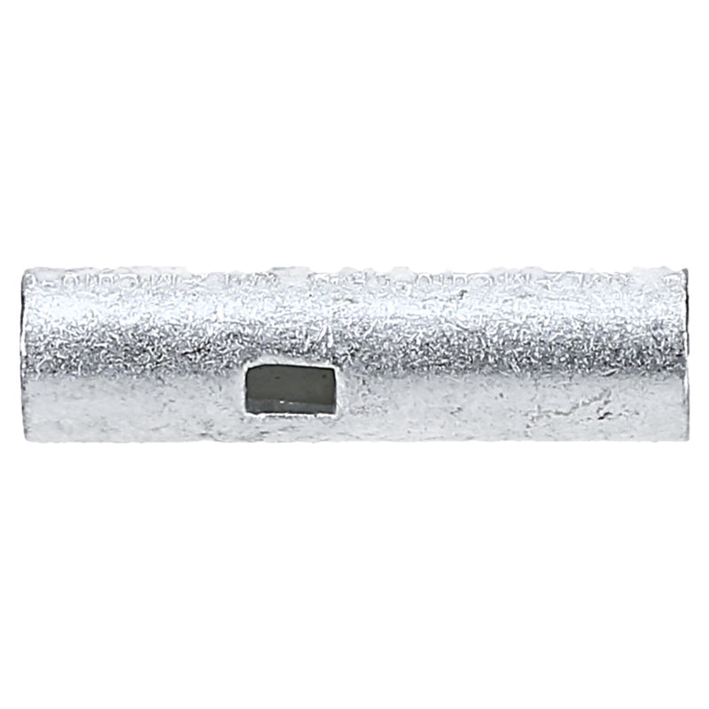 Kalitec L2-M Butt Connectors 10 mm² I Inner Diameter 4.6 mm I Length 25 mm I Crimp Connector with Centre Stop for Conductor Position and Chamfered End I Copper Annealed Tin-Plated Pack of 10