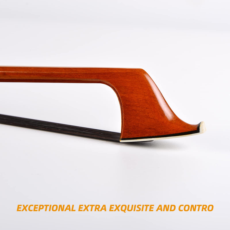 WinsterBow France Style Double Bass Bow New Black Horse Hair (France Double Bass Bow 4/4) France Double Bass Bow 4/4