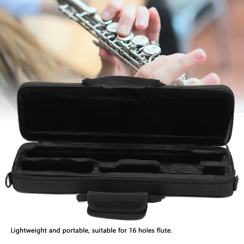Flute Case, Waterproof Flute Case with Adjustable Shoulder Strap, Lightweight Oxford Cloth Flute Case Carrying Bag for 16 Holes Flute C Foot