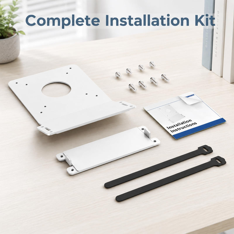 VESA Mount Adapter Kit Only for iMac 24 Inch M1/M3/M4, White Metal Adapter Plate Converts to 75x75 or 100x100 VESA Mounting Pattern, Mounting Hardware Included