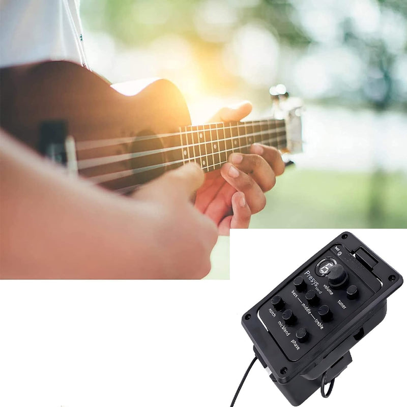 Acoustic Guitar EQ Equalizer Guitar Pickup Tuner Amplifier Guitar Preamp Onboard Guitar Pickup Guitar Tool for Acoustic Guitar Musical Instrument shman 301