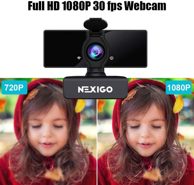 1080P Business Webcam with Software, Dual Microphone & Privacy Cover, NexiGo N660 USB FHD Web Computer Camera, Plug and Play, for Zoom/Skype/Teams/Webex, Laptop MAC PC Desktop