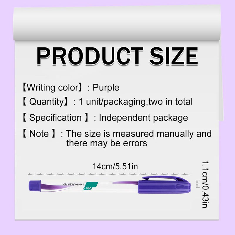 DOKRIN 2 Pcs Skin Markers Tattoo Beauty Markers Positioning Pens with 2 Rulers
