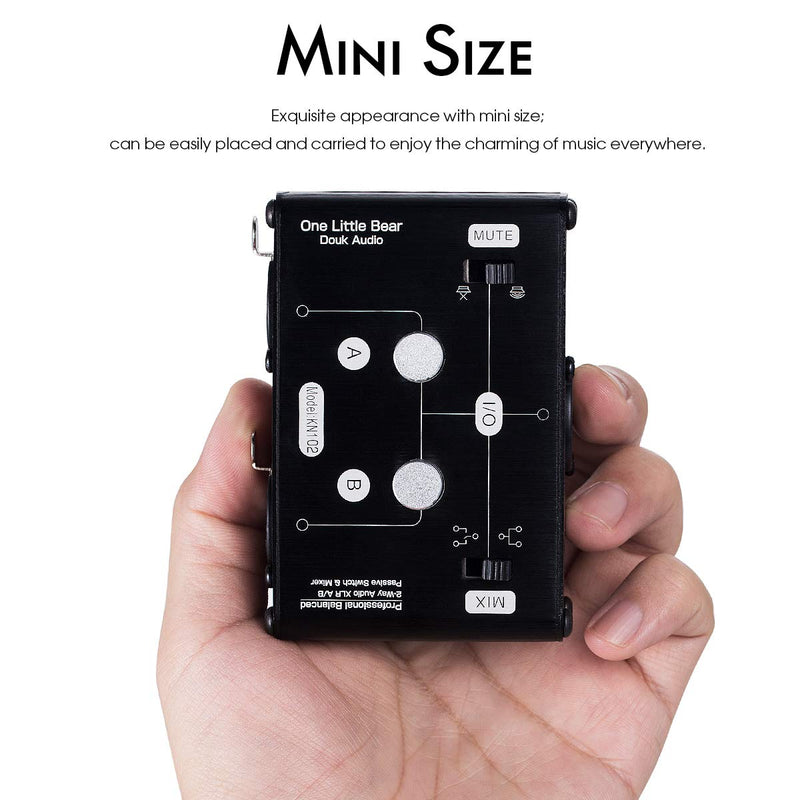 [AUSTRALIA] - 2 Way XLR Balanced Stereo Audio Switcher Passive A/B Mini Switch Box Mixer Sound Splitter (KN102, 1-IN-2-OUT) KN102-1-IN-2-OUT 