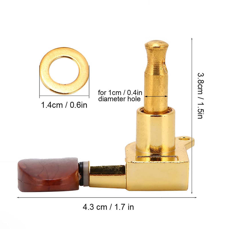 [AUSTRALIA] - 6PCS Guitar Tuning Pegs, Sealed Electric Guitar String Tuning Pegs Keys Machine Head Tuners Set(Gold) Acoustic Tuners Dangelico Tuners Vintage Locking Tuners 6 Inline Guitar Tuner 