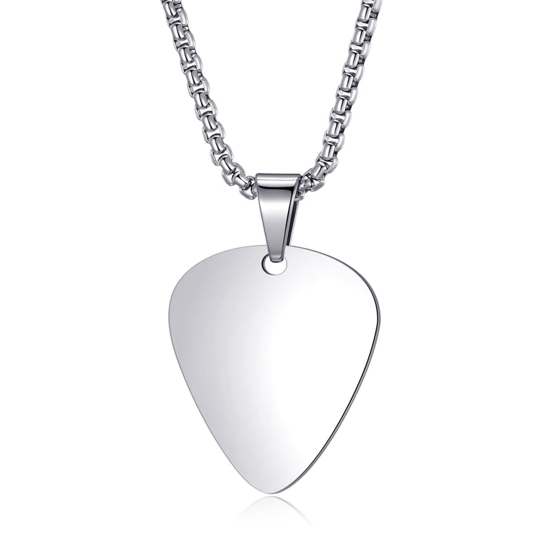 MOO&LEE Guitar Pick Necklace for Men Women Guitar Pendant Music Jewelry Couple set