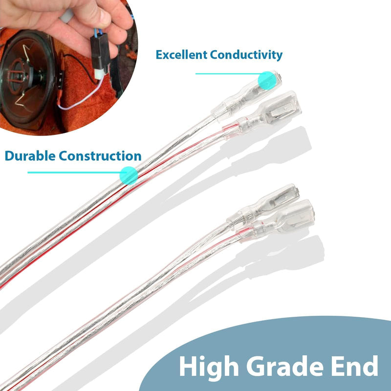 Car Speaker Wire Harness Connector Adapter Compatible with GM Chevrolet GMC Sierra Suburan Yukon Impala S10 Corvette Camaro Sonoma Aftermarket Front Rear Door Speaker Harness Plug 4 PCS 4PC