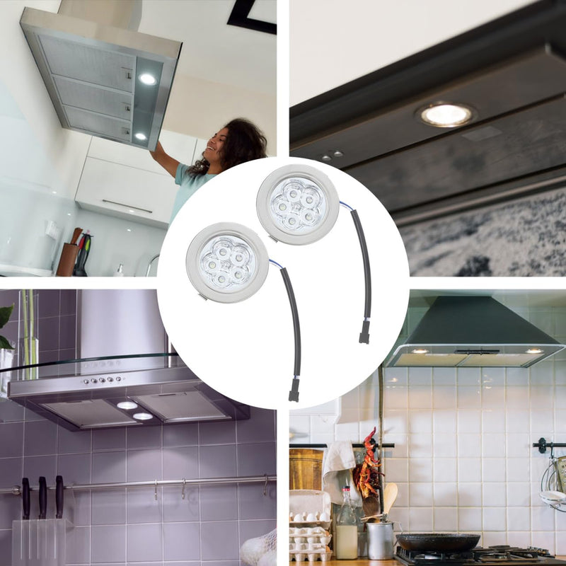 BUGUUYO Cooker Hood Light Fridge Lamp Cooker Hood Lamp LED Bulb Cooker Hood Cool Kitchen Light LED Rechargeable Light Bulb Kitchen Stove Lights Plastic Silver