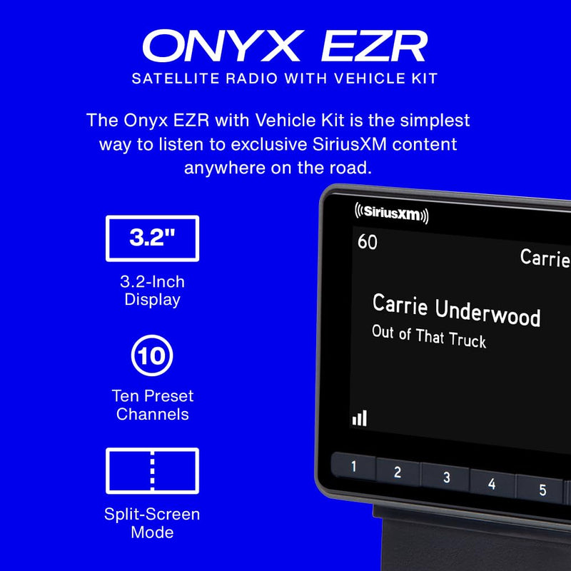 SiriusXM Onyx EZR Satellite Radio with Vehicle Kit (SXEZR1V1) Satellite Radio + Vehicle Kit
