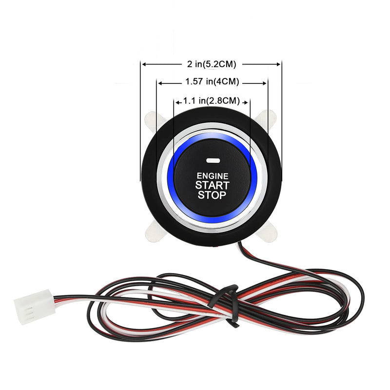 [AUSTRALIA] - 3T6B Passive Keyless Entry Car Alarm System PKE Engine Starter Push Button Vehicles Start/Stop Kit Safe Lock with 2 Smart Key (Upgrade) Universal 
