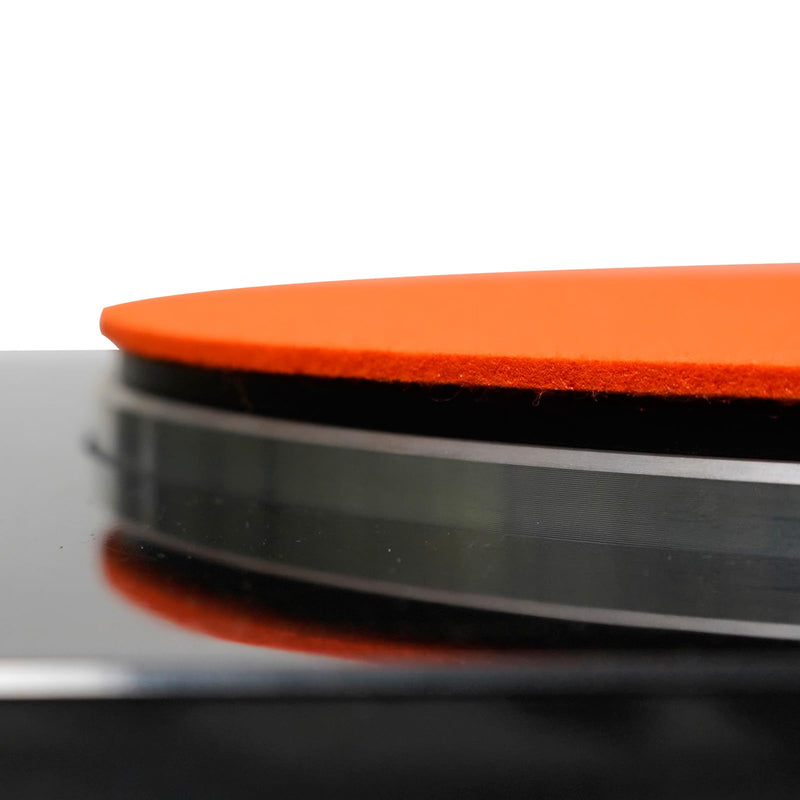 3mm Turntable Mat, 12 Inches Slipmat Anti-Static for LP Vinyl Record High-Fidelity Audiophile Acoustic Sound Support Help Reduce Noise Due to Static and Dust (orange) orange