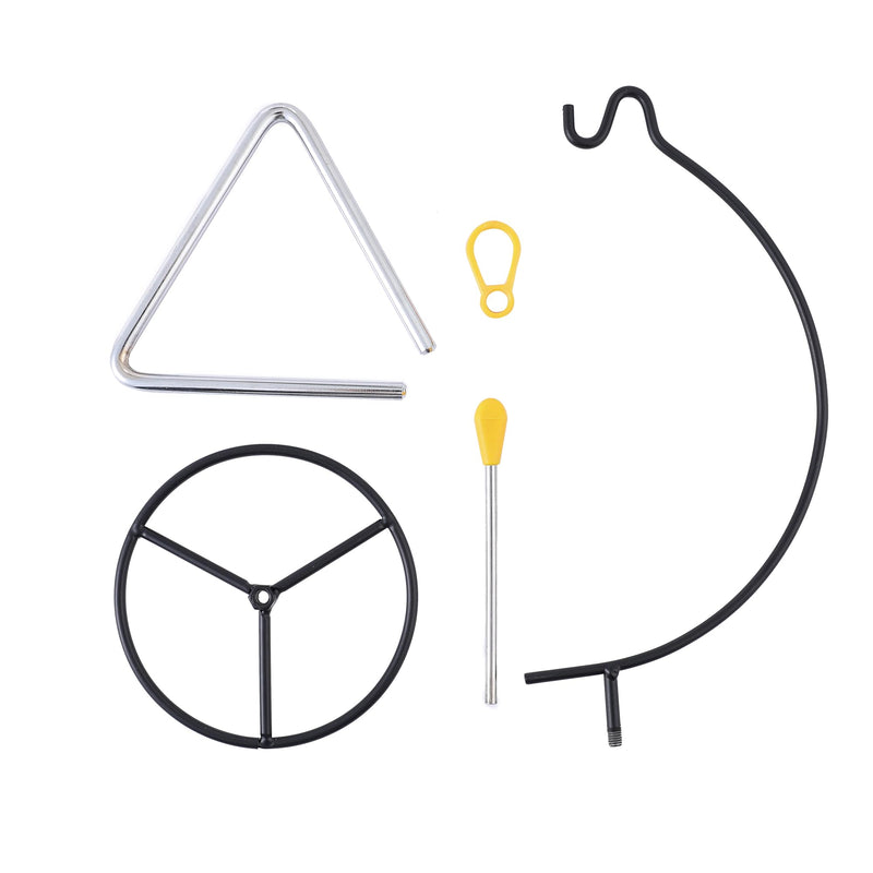 Triangle Percussion Instrument With Striker, Hand Bell, Teacher Bell Chime for Classroom, Dinner Bell Outdoor, Meditation bell, Music Instruments for adults (5 Inch)