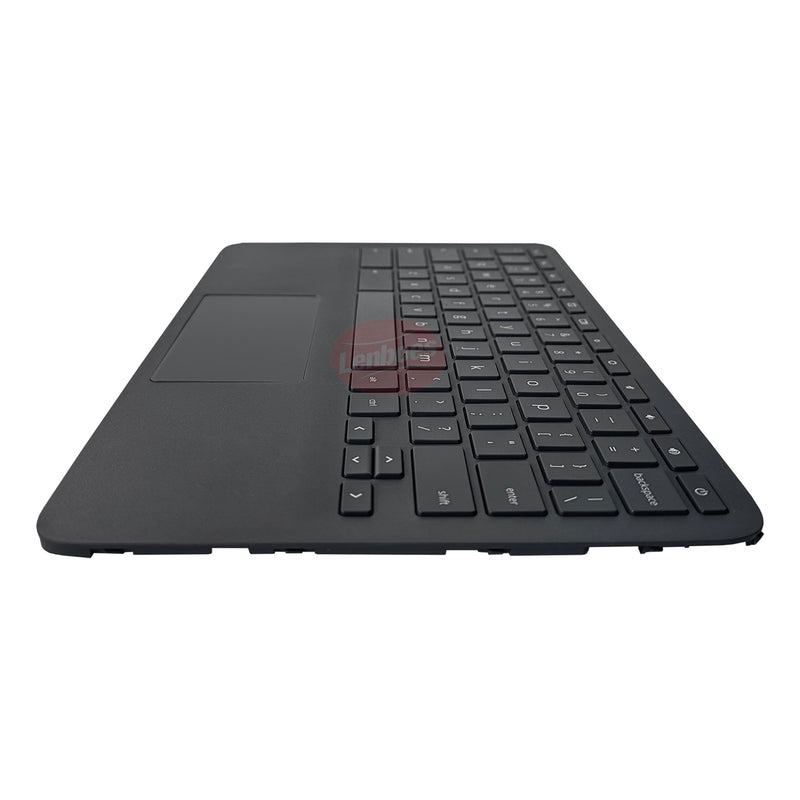 Laptop Palmrest Upper Case Top Cover with US Keyboard Touchpad Assembly Replacement for HP Chromebook 11 11A G8 EE TPN-Q232 L90338-001 Gray