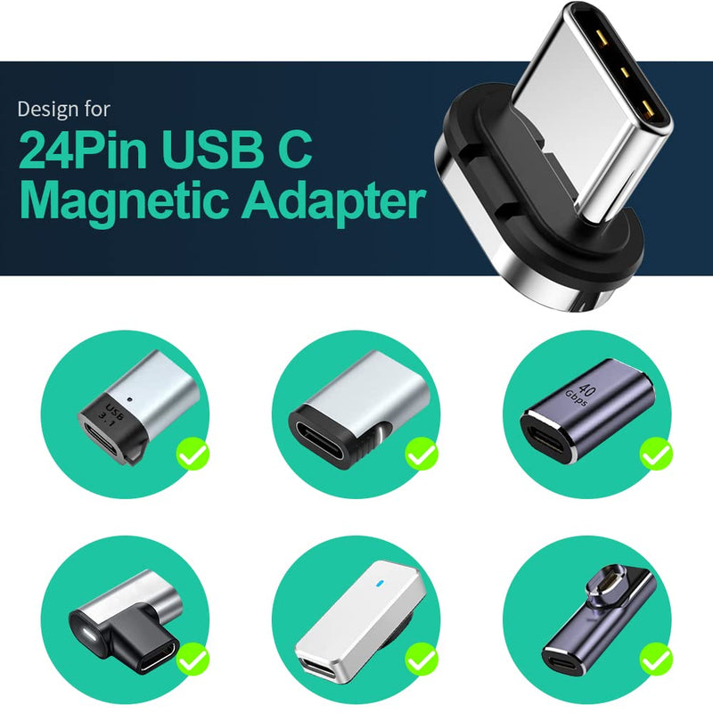 HanCenDa Magnetic USB C Adapter 4Pack