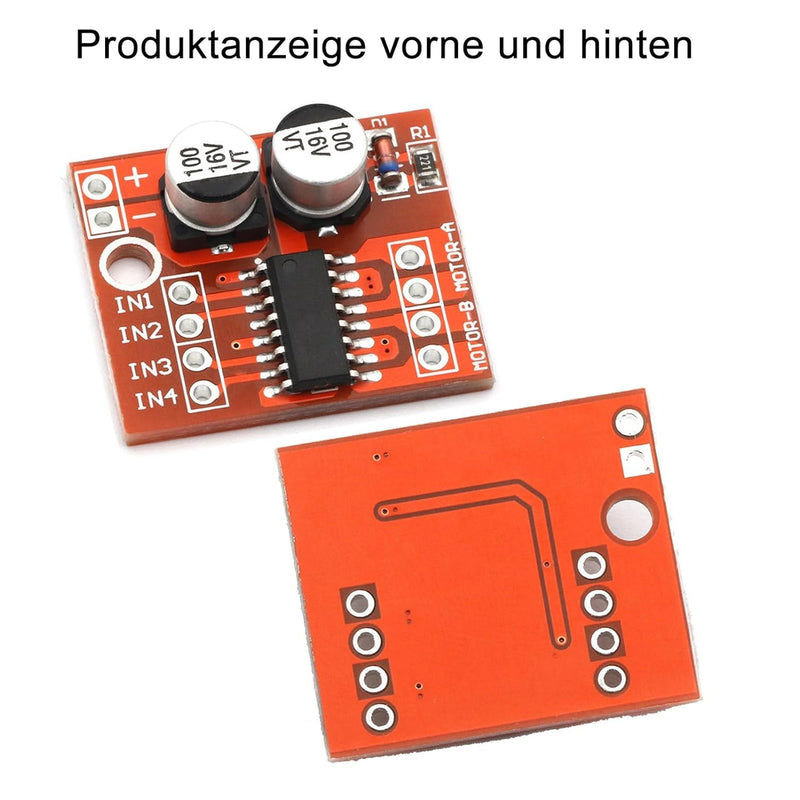 10 x 2-way DC motor drive board module mini L298N, 1.5A forward and reverse PWM speed control, dual H-bridge stepper motor, mini L298N