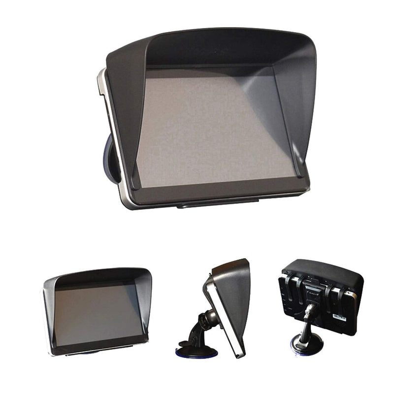 Semetall GPS Sun Shade Cover Universal Flexible GPS Sun Shade Cover for 7 Inch Car Navigation Accessories Car Navigation Visor Extender (Black)