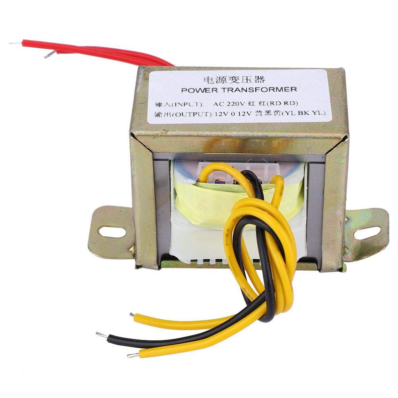 Power Transformer AC 220 V to Dual AC 12 V Step-Down Transformer Module for 2.1 Channel Amplifier Board, 12 V 30 W (AC 220 V to Dual AC 12 V)
