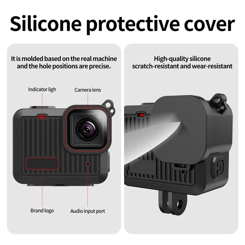 [AUSTRALIA] - Accessories Kit for GoPro Hero 4K Accessories Including Silicone Protective Cases Storage case Tempered Glass Protective Films Lens caps lanyards and Battery Side Covers for GoPro Hero 