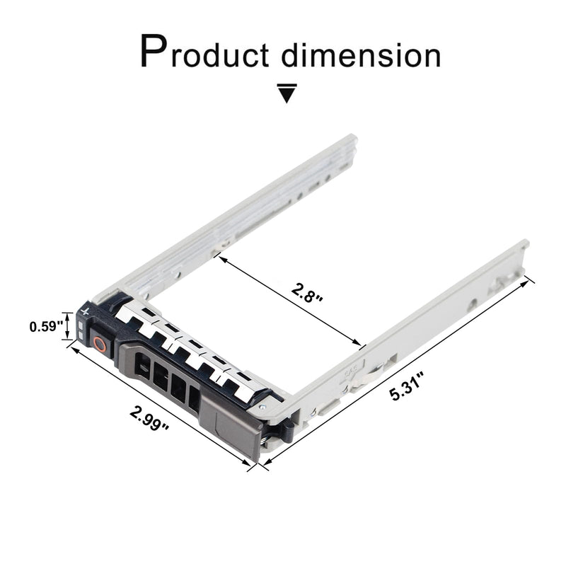 10-Pack 2.5" Hard Drive Tray Caddy for Dell PowerEdge R630 R730 R830 R930 | Compatible for Dell PowerEdge Server - T440 T640 R330 R430 T430 T630 R730 R730XD R830 R930 for G176J and 0G176J 10 PACK