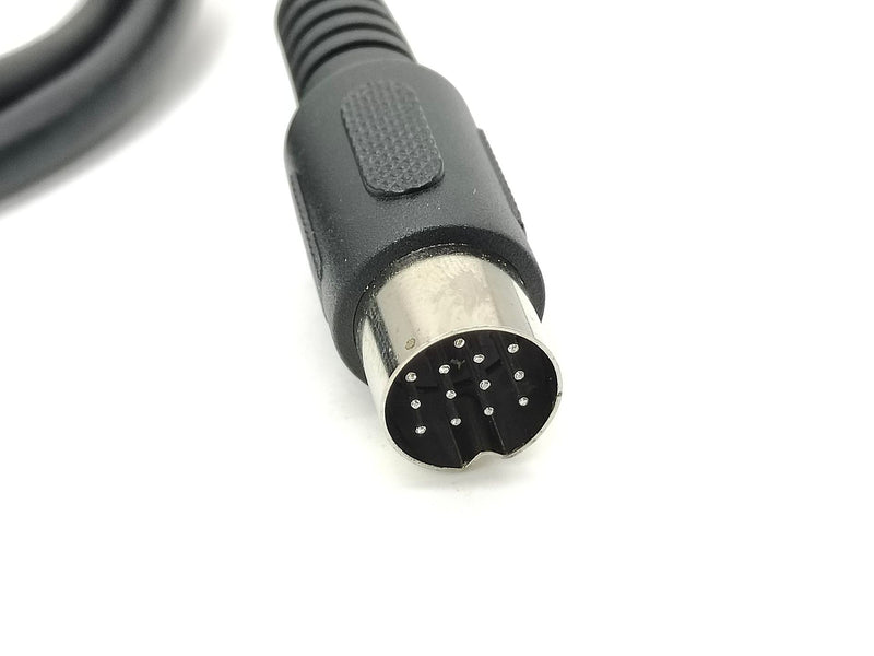 Straight 13-Pin MIDI Cable DIN Extended Cable 1 Meter for Car Cameras (Male to Male) Male to Male