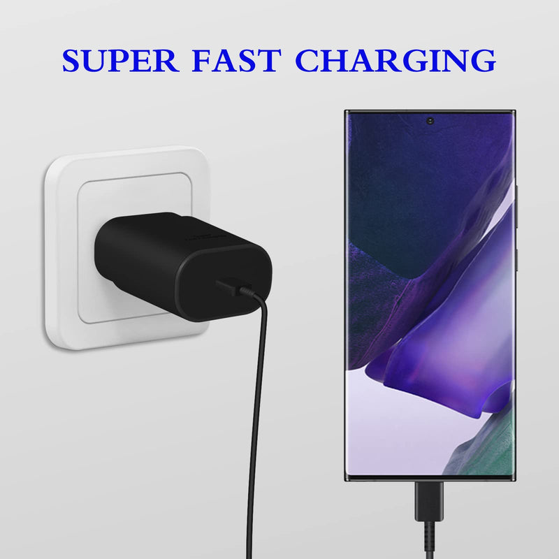 Type C Charger, 2-Pack 25W Type C Super Fast Charging with 6ft Android Type C Phone Charger Cable Compatible with Galaxy S23 Ultra/S23+/S22/S21/S20/Phone 15/15 Plus/15 Pro Max