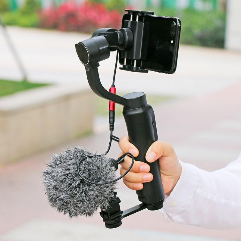 [AUSTRALIA] - ULANZI PT-3 Triple Cold Shoe Mounts Plate Microphone Led Video Light Extension Bracket Microphone Stand Rig Compatible for DJI OSMO Mobile 3 2 OM 4 Zhiyun Smooth 4/Feiyu Vimble 2 Gimbal Stabilizer 