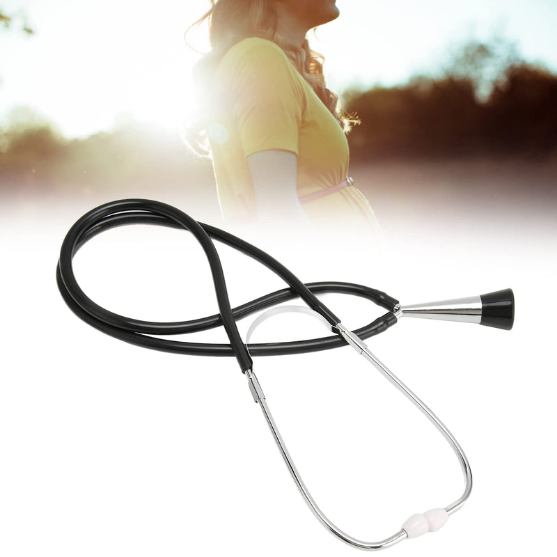 Fetal Stethoscope for Baby Heartbeat Detection, Soft Fetal Monitoring Heart Stethoscope Made of Aluminium Alloy, Black for Pregnant Women
