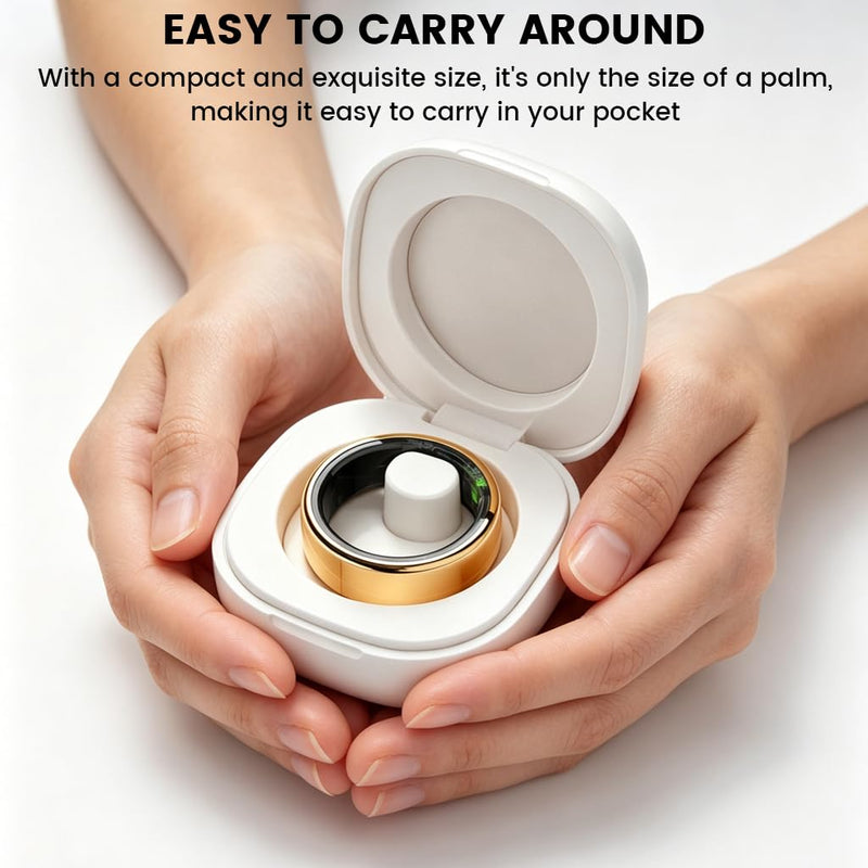 Smart Ring Fitness Tracker, Sleep & Health Monitoring Ring with Heart Rate Blood Oxygen, IP68 Waterproof Activity Tracker for Men Women Android iOS - No Subscription